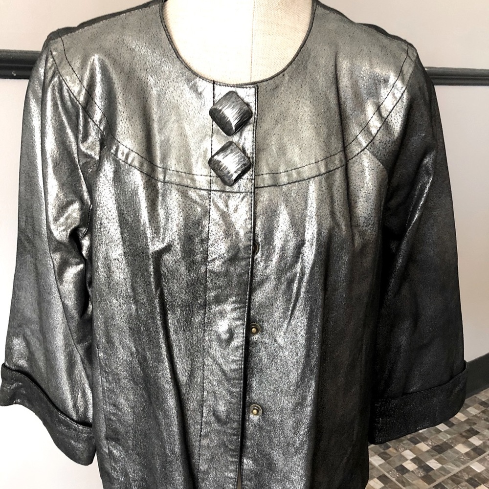 Silver Leather Jacket